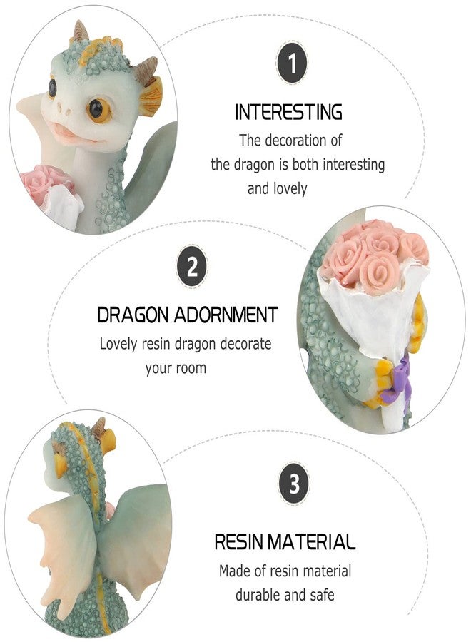 KEEPKAP Mini Dragon Figurine, Resin Home Decor, Cute Ornaments, Lucky Animal Garden Statue for Micro Landscape - Image 5
